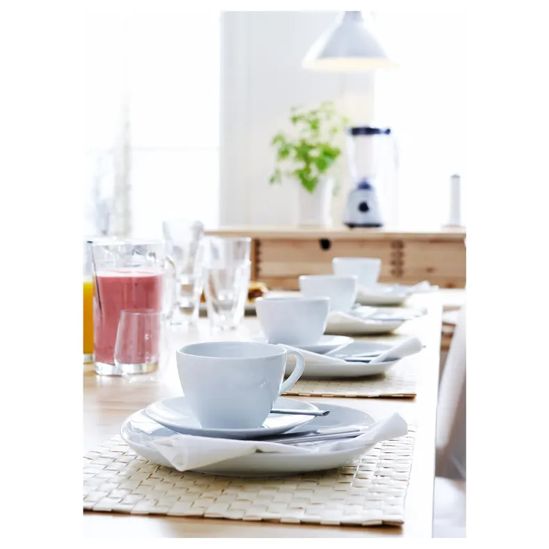 IKEA VÄRDERA ВЭРДЕРА, чашка кофейная с блюдцем, белый, 20 сл 602.774.63 фото №5