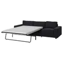 IKEA VIMLE ВІМЛЕ, 3-місний диван-ліжко, з широкими підлокітниками / САКСЕМАРА чорно-синій 295.372.32 фото thumb №1