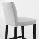 IKEA BERGMUND БЕРГМУНД, барний стілець зі спинкою, чорний / або світло-сірий, 62 см 893.881.73 фото thumb №3