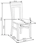 Кухонний стілець HALMAR HUBERT8 дуб сонома/бежевий фото thumb №9