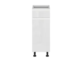 BRW Кухонный цокольный шкаф Sole 30 см левый с ящиками белый глянец, альпийский белый/глянцевый белый FH_D1S_30/82_L/SMB-BAL/BIP фото