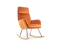 Крісло-гойдалка оксамитове SIGNAL HOOVER Velvet, помаранчевий фото