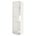 IKEA METOD МЕТОД, шафа висока для холод / мороз із 3 дв, білий / Ringhult світло-сірий, 60x60x220 см 094.566.89 фото thumb №1