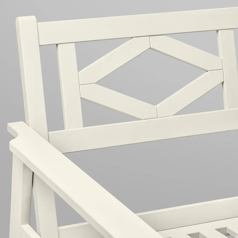 IKEA BONDHOLMEN БОНДХОЛЬМЕН, садовое кресло, белый / бежевый 605.581.61 фото №2