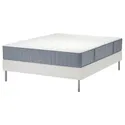 IKEA LYNGÖR ЛЮНГЕР, диван-ліжко, Vågstranda середня твердість / легка блакитна біла, 140x200 см 295.541.70 фото thumb №1