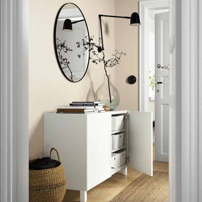 IKEA BESTÅ БЕСТО, комбинация для хранения с дверцами, белый / Лаксвикен / Стуббарп белый, 120x42x74 см 492.099.89 фото №2