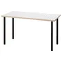 IKEA LAGKAPTEN ЛАГКАПТЕН / ADILS АДИЛЬС, письменный стол, белый антрацит / черный, 140x60 см 495.084.22 фото