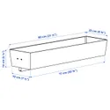 IKEA MITTZON МИТТЗОН, контейнер для каркаса с колесиками, белый, 80x14 см 505.286.31 фото thumb №4