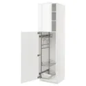 IKEA METOD МЕТОД, высокий шкаф с отд д / акс д / уборки, белый / светло-серый, 60x60x220 см 094.559.82 фото thumb №1