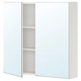 IKEA ENHET ЕНХЕТ, шафа дзеркальна із 2 дверцятами, білий, 80x17x75 см 193.236.89 фото