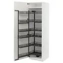 IKEA METOD МЕТОД, высокий шкаф с выдвижным модулем, белый / Вальстена белый, 60x60x200 см 395.073.95 фото thumb №1