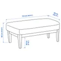 IKEA EKENÄSET ЭКЕНЭСЕТ, банкетка, Киланда светло-бежевый, 112 см 605.335.33 фото thumb №5