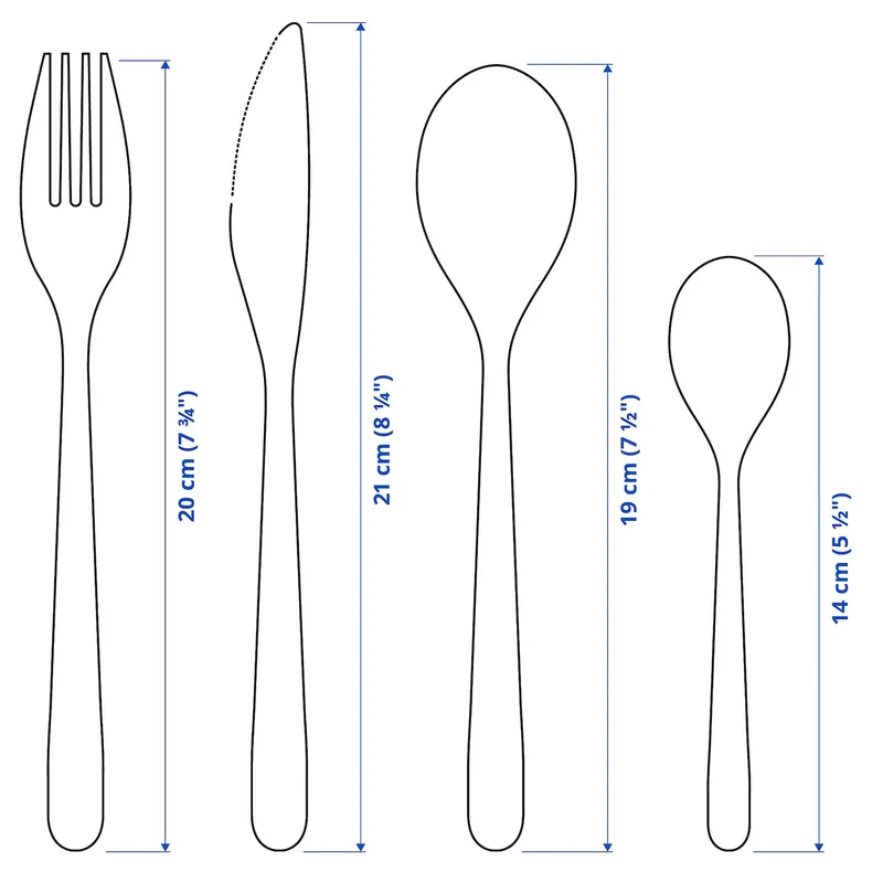 IKEA FÖRNUFT ФЁРНУФТ, столовый набор,24 предмета, нержавеющ сталь 700.149.99 фото №6