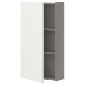 IKEA ENHET ЭНХЕТ, навесной шкаф с 2 полками / дверцей, серый / белый, 40x17x75 см 093.224.97 фото