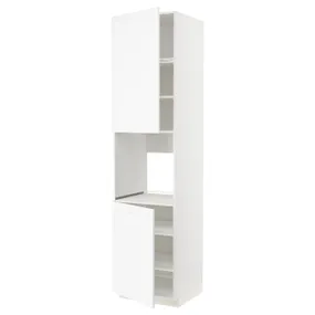 IKEA METOD МЕТОД, высок шкаф д / духовки / 2дверцы / полки, белый Энкёпинг / белая имитация дерева, 60x60x240 см 994.735.47 фото