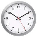IKEA TJALLA ТЙАЛЛА, настінний годинник, низьковольтний / сріблястий, 28 см 805.408.82 фото thumb №1