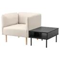 IKEA LILLEHEM ЛИЛЛЕХЕМ, кресло с придиванным столиком, Виссл бежевый/дерево 595.697.40 фото thumb №1
