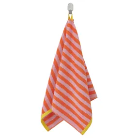 IKEA SLÅNHÖSTMAL СЛОНХЕСТМАЛЬ, рушник для рук, оранжево-рожева смужка, 50x100 см 605.772.25 фото