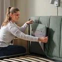 IKEA TÄLLÅSEN ТЭЛЛОСЕН, каркас кровати с обивкой с матрасом 595.367.97 фото thumb №5