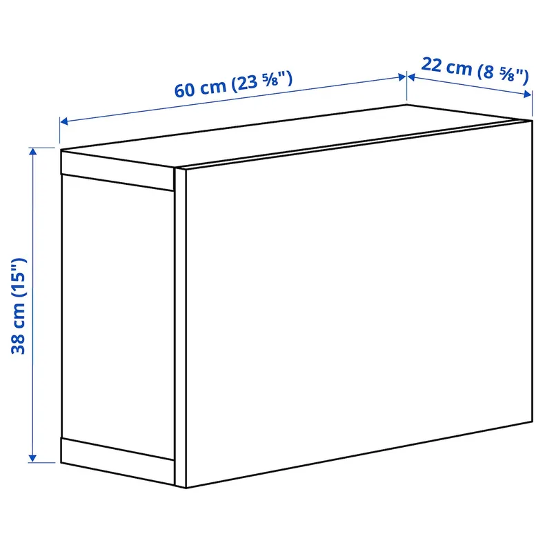 IKEA BESTÅ БЕСТО, комбинация настенных шкафов, белый / светло-серый, 60x22x38 см 994.292.48 фото №3