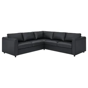 IKEA VIMLE ВІМЛЕ, кутовий диван, 4-місний, Гранн/Бомстад чорний 793.067.19 фото