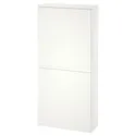 IKEA BESTÅ БЕСТО, навесной шкаф с 2 дверями, белый / Вястервикен белый, 60x22x128 см 994.219.83 фото thumb №1