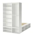 IKEA PLATSA ПЛАТСА, каркас кровати с ящиками, белый, 140x244x223 см 393.365.39 фото thumb №4