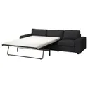 IKEA VIMLE ВИМЛЕ, 3-местный диван-кровать, с широкими подлокотниками/Hillared антрацит 295.426.67 фото thumb №1