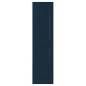 IKEA GRIMO ГРІМО, дверцята з петлями, темно-синій, 50x195 см 693.321.82 фото