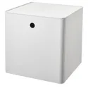 IKEA KUGGIS КУГГІС, коробка для зберігання з кришкою, білий, 32x32x32 см 005.268.75 фото thumb №1