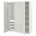 IKEA PAX ПАКС / MISTUDDEN МИСТУДДЕН, гардероб, комбинация, белый / серый узор, 150x60x201 см 395.212.16 фото thumb №1
