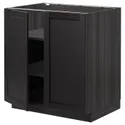 IKEA METOD МЕТОД, підлогова шафа з полицями / 2 дверцят, чорний / Лерхіттан, пофарбований у чорний колір, 80x60 см 194.653.82 фото thumb №1