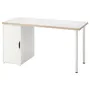 IKEA LAGKAPTEN ЛАГКАПТЕН / ALEX АЛЕКС, письменный стол, белый / антрацит, 140x60 см 195.216.51 фото