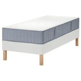 IKEA LYNGÖR ЛИНГЁР, тахта, Vågstranda medium hard / light blue white, 90x200 см 595.540.84 фото