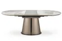 Раскладной стол HALMAR ROBINSON 160-200х90 см, бежевый мрамор / капучино / черный фото thumb №12