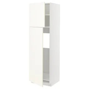 IKEA METOD МЕТОД, висока шафа для холодильника, 2 дв, білий / ВАЛЛЬСТЕНА білий, 60x60x200 см 295.073.48 фото