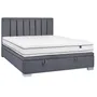 Ліжко двоспальне оксамитове SIGNAL MARANI, 160x200 см Bluvel 14 - сірий фото