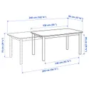 IKEA STRANDTORP СТРАНДТОРП / TOBIAS ТОБИАС, стол и 4 стула, белый / прозрачный, 150 / 205 / 260x95 см 393.886.70 фото thumb №5