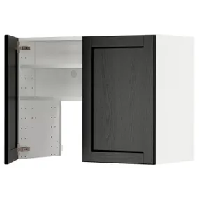 IKEA METOD МЕТОД, навесной шкаф д / вытяжки / полка / дверь, белый / Лерхиттан с черными пятнами, 80x60 см 695.044.04 фото