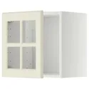 IKEA METOD МЕТОД, шафа навісна зі скляними дверцятами, білий / БУДБІН кремово-білий, 40x40 см 593.950.33 фото thumb №1