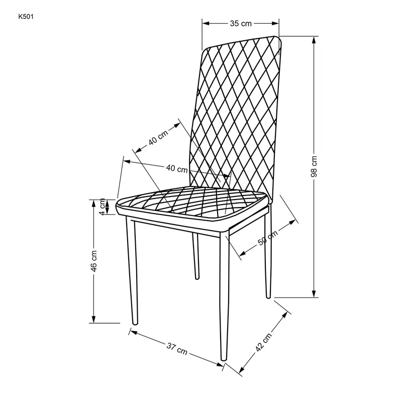Кухонний стілець HALMAR K501 чорний фото №17