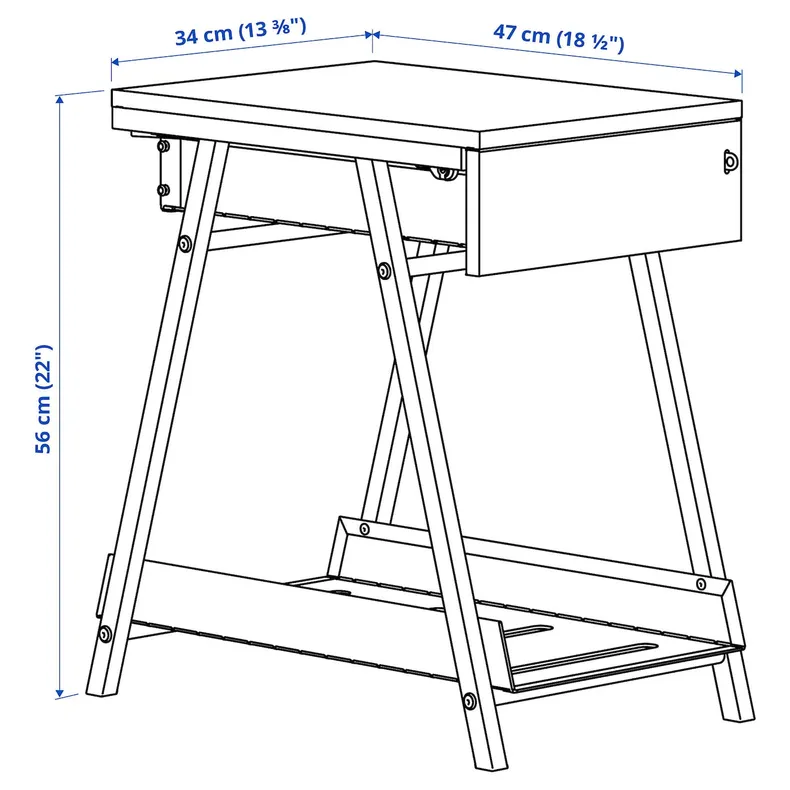 IKEA TROTTEN ТРОТТЕН, тумба із шухлядами, білий, 34x56 см 204.747.62 фото №9