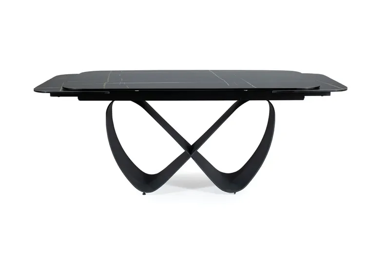Стіл обідній розкладний SIGNAL Infinity Ceramic 160(240)х95 см, матовий чорний фото №5