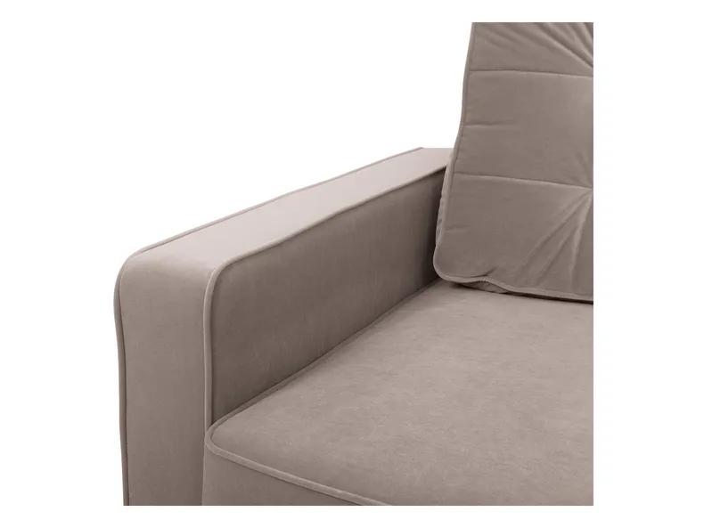 BRW Тримісний диван Bloom розкладний з ящиком для зберігання велюровий бежевий, Соло 253 SO3-BLOOM-LX_3DL-G1_B87959 фото №7