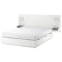 IKEA NORDLI НОРДЛИ, кровать с отд д / хранения и матрасом, с подголовником белый / Екрехамн средней жесткости, 160x200 см 295.396.41 фото