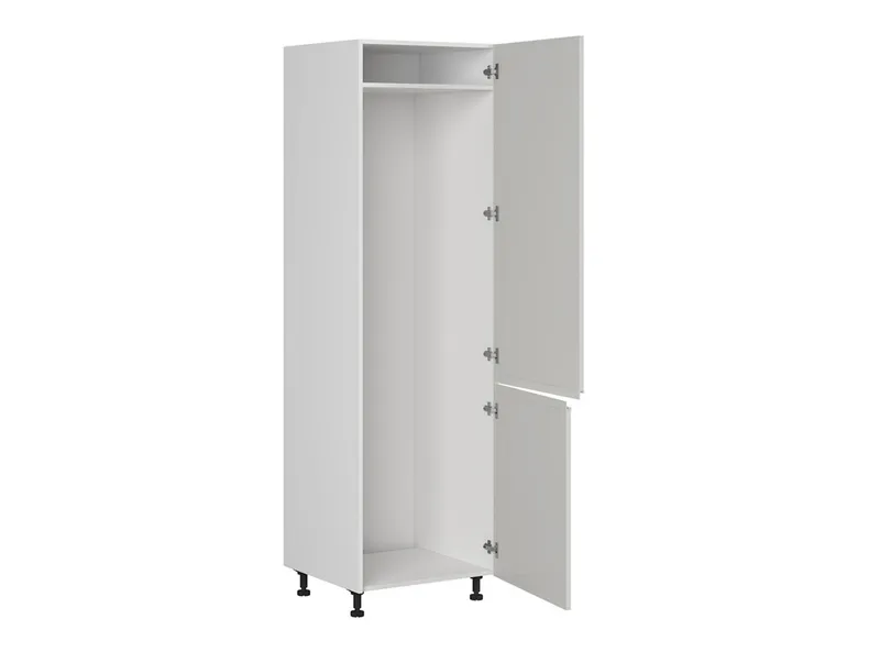 Шафа кухонна для вбудованого холодильника BRW Sole 60 см права світло-сірий глянець, альпійський білий/світло-сірий глянець FH_DL_60/207_P/P-BAL/XRAL7047 фото №3