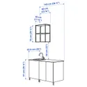 IKEA ENHET ЭНХЕТ, кухня, белый / имит. дуб, 143x63.5x222 см 993.372.44 фото thumb №3