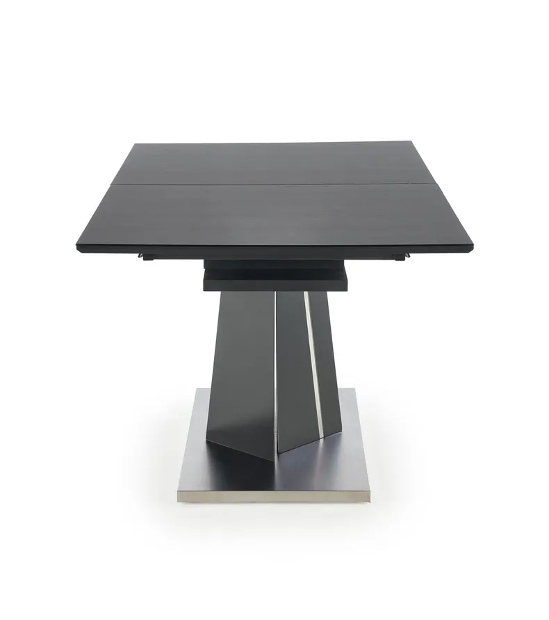 Обідній стіл розкладний HALMAR SALVADOR 160-200x90 см, стільниця - темно-сірий, ніжки - темно-сірі фото №10