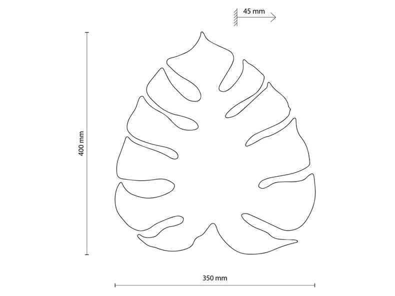 BRW Настінний світильник Monstera 3-точковий металевий зелений 095018 фото №9