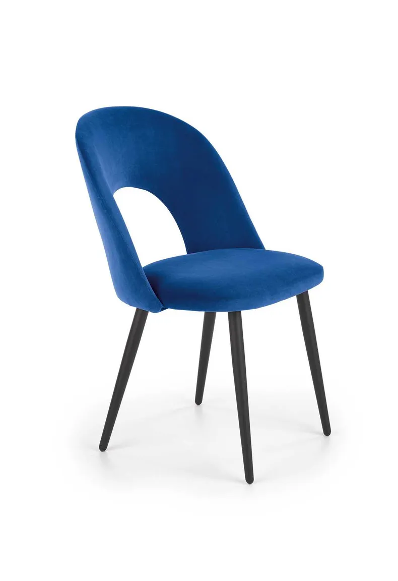 Кухонний стілець HALMAR K384 темно-синій (1шт=4шт) фото №1